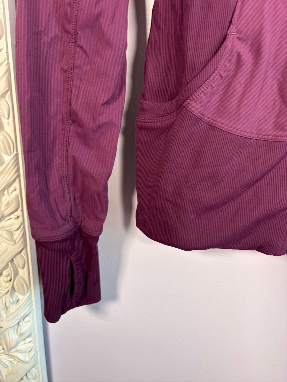lululemon athletica In Flux Reversible Plum Full-Zip Hooded Bomber Jacket Size 6 - Picture 2 of 6